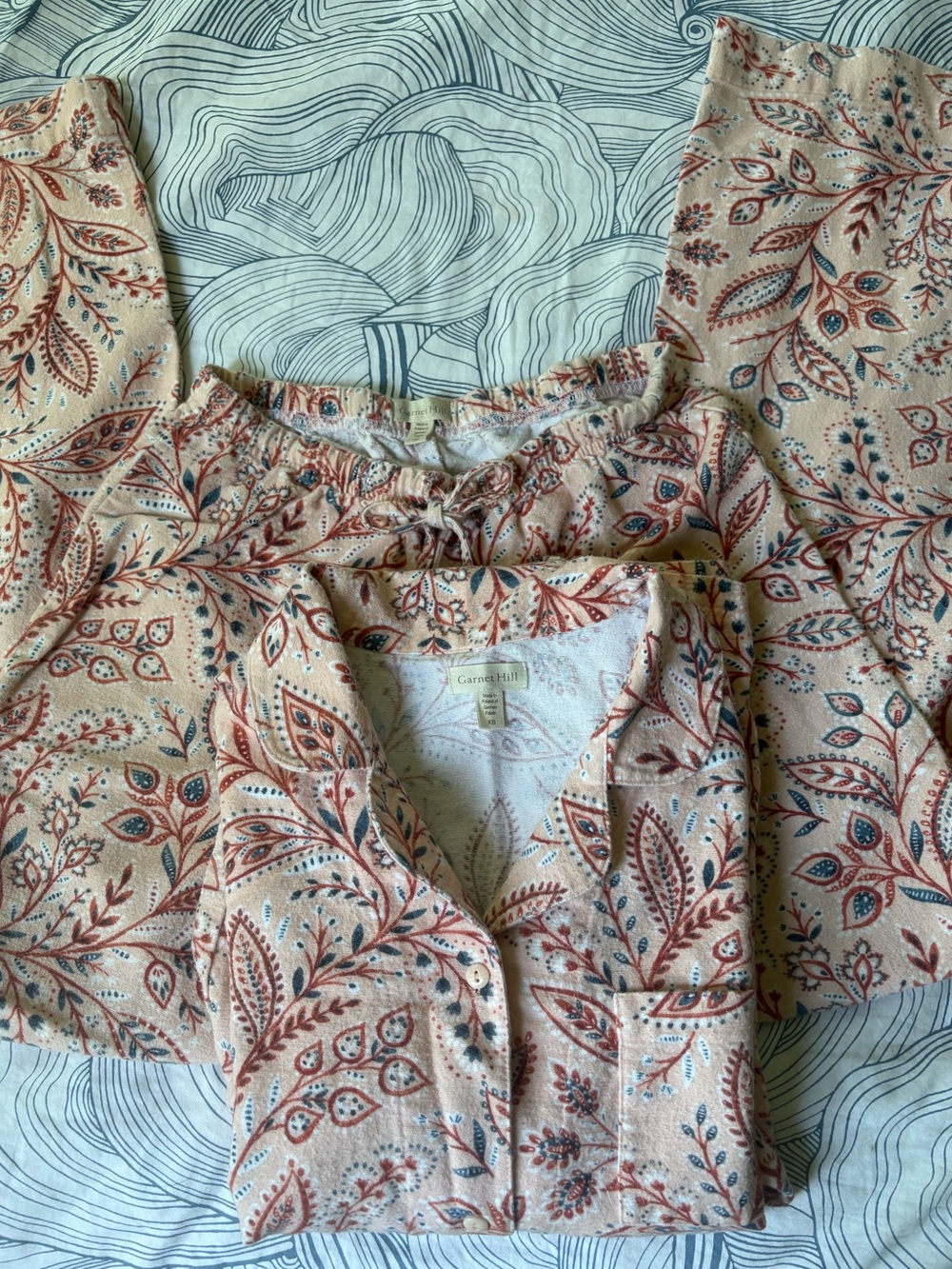 Garnet Hill Flannel Cotton Pajama Set